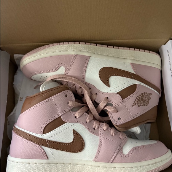 Nike Pink and Brown High-Top Sneakers - Picture 3 of 8